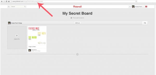 Working with Pinterest Secret Boards