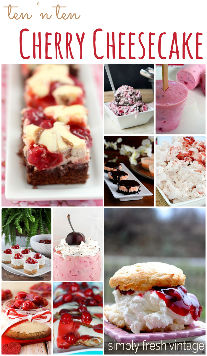 Cherry Cheesecake Roundup | SimplyFreshVintage.com