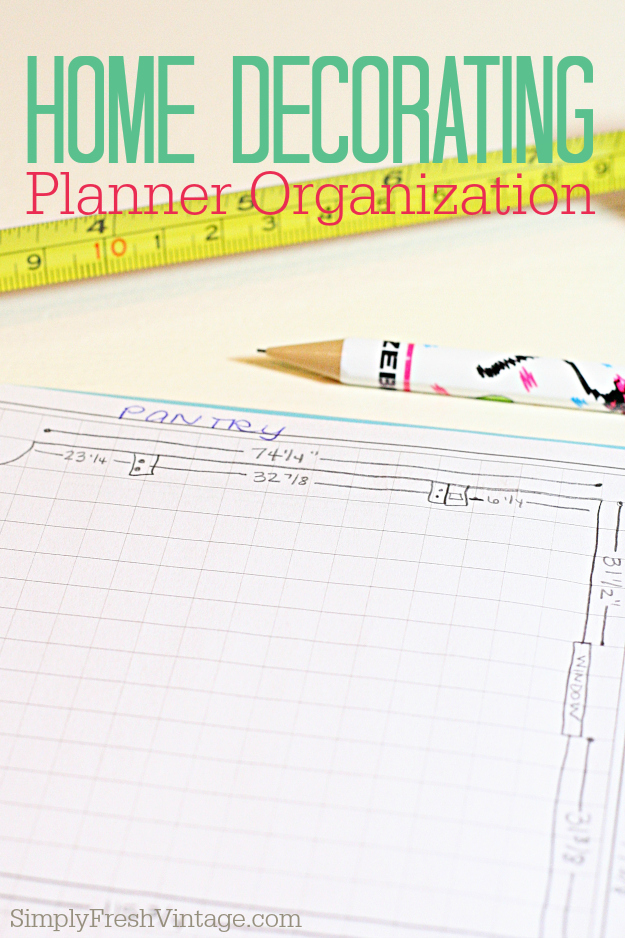 Shopping for Home Decor? Wondering if that table or painting will fit in the space you have envisioned it for? Worry no more! This Home Decorating Planner will help keep you organized. | SimplyFreshVintage.com